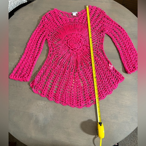 Venus Pink Crochet Swim Cover-Up - Picture 4 of 7
